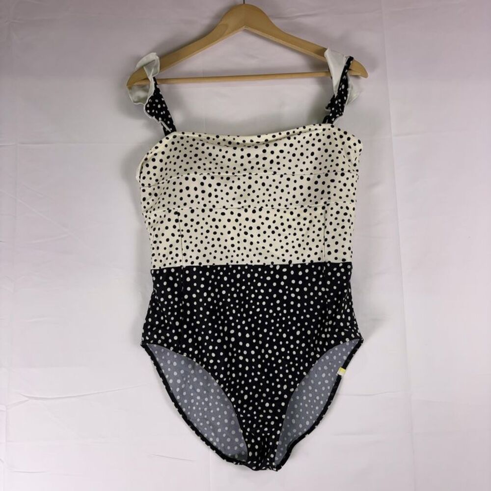 summersalt Black and White Polka Dot One-Piece Swimsuit